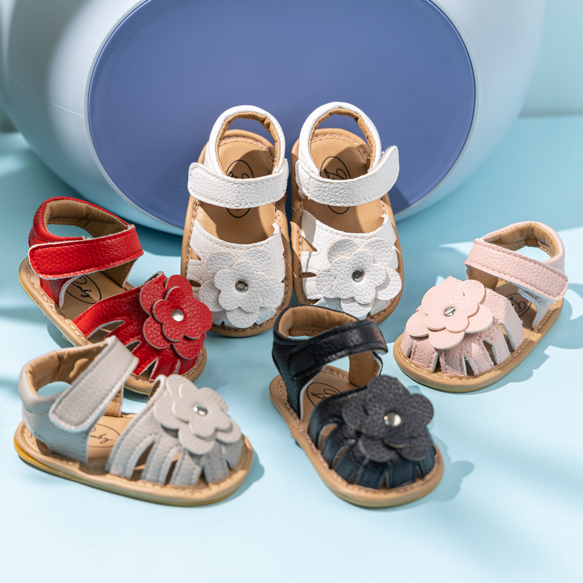 D101 Infant Sandals PUPVC Sole Breathable Comfort Baby Shoes Lightweight Flexible