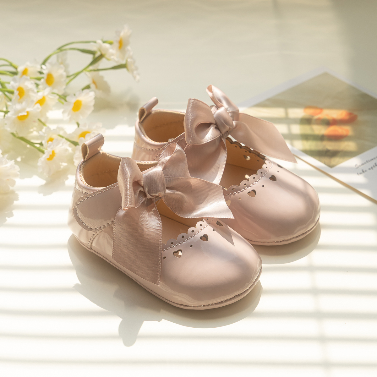 CG5369 Baby Princess Shoes PU PVC Sole Infant Cute Soft Sole
