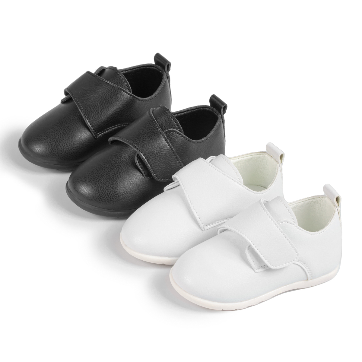 Wholesale PU Upper Velcro Kid Dress Shoes-JZ Baby