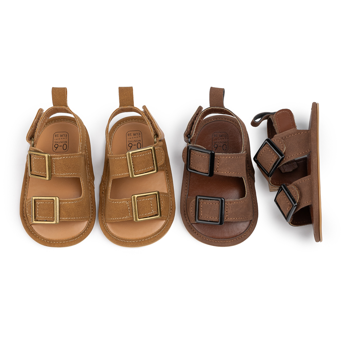 CG5227 Baby Sandals PU Soft Sole Comfortable Lightweight Breathable Summer Shoes for Toddlers Kids Boys Girls
