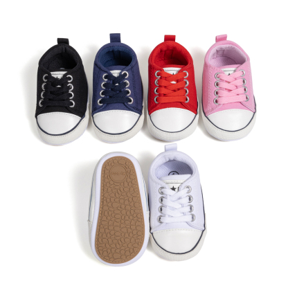 2110 Baby Casual Shoes Canvas PVC Sole Soft Comfortable Lightweight Breathable Non Slip Infant Toddler First Walkers Sneakers for Boys Girls