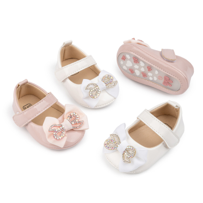 CG5334 Baby Princess Shoes PUPVC Sole Soft Comfortable Non-Slip Cute Design for Toddlers Girls First Walking Shoes