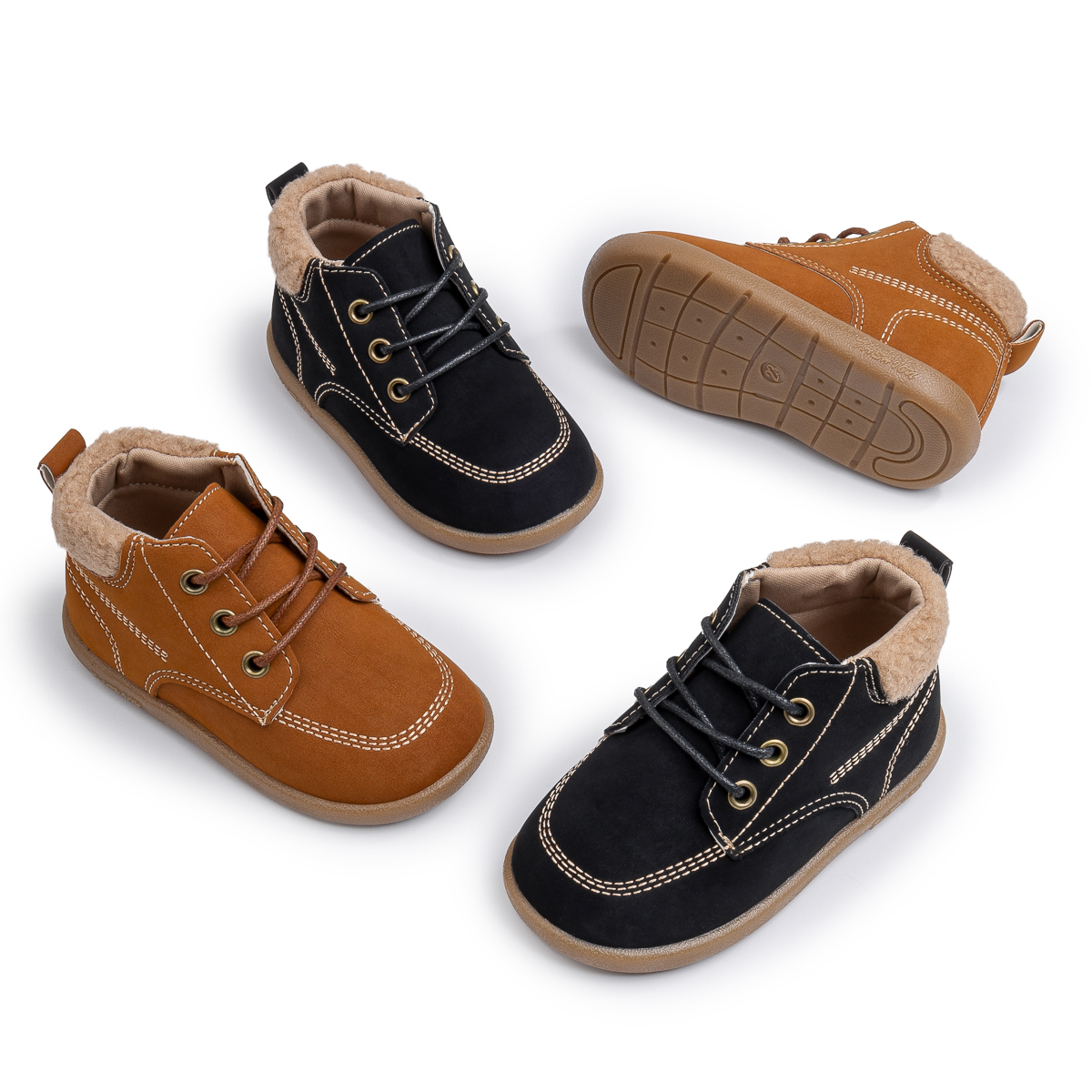 CG5160 Kids PU Leather Casual Shoes Durable Lightweight Comfortable Sneakers for Boys and Girls