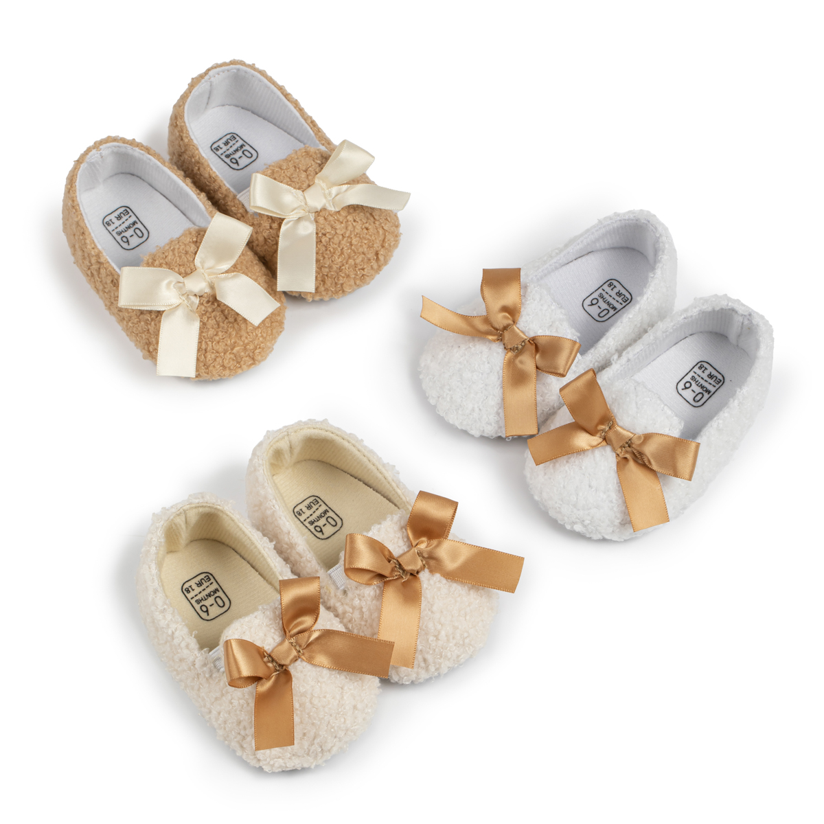 Bow-Knot Fleece Baby Girl Spring Winter Casual Shoes Wholesale-JZ Baby