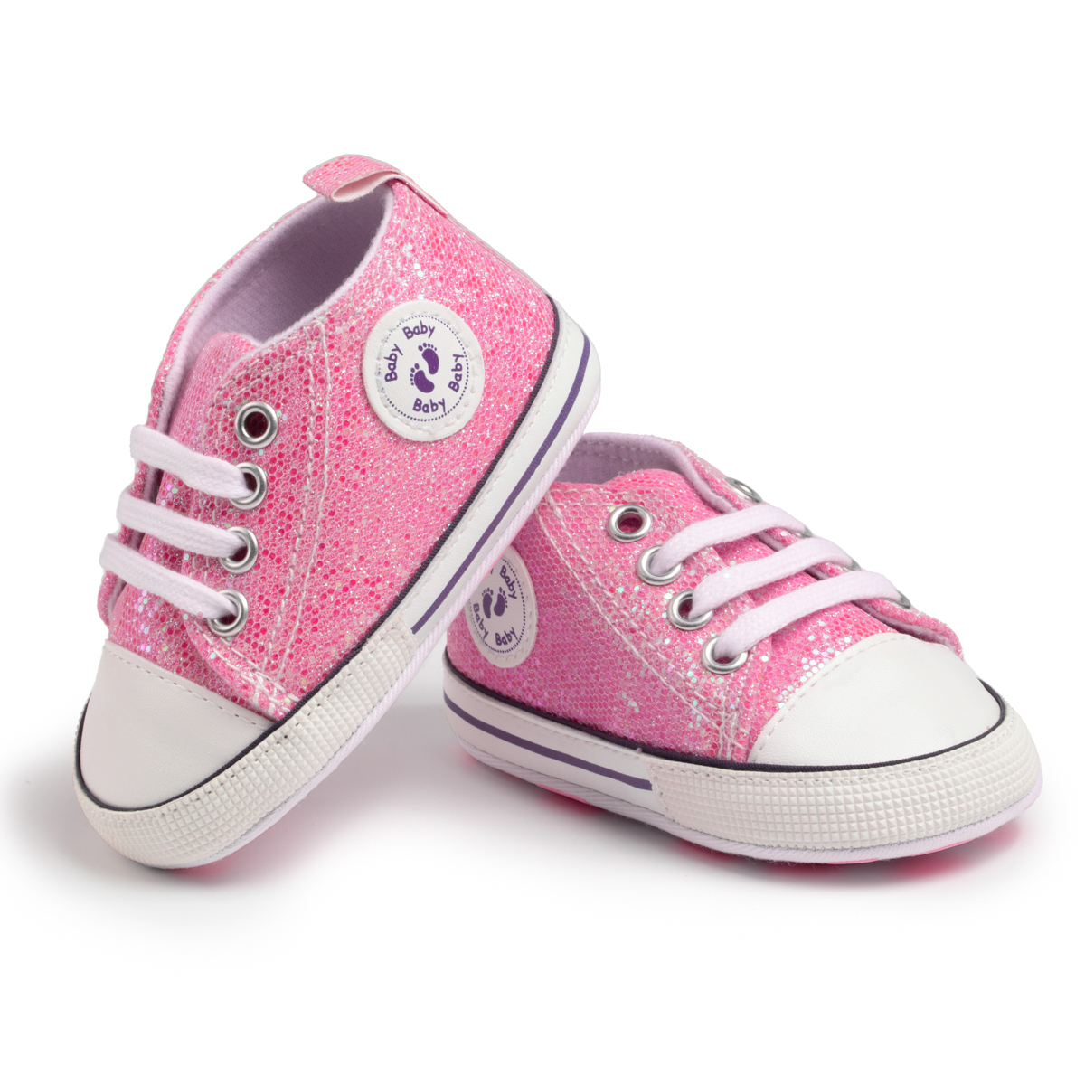 Sequin Cotton Fabric Soft Sole Baby Walking Shoes Wholesale-JZ Baby