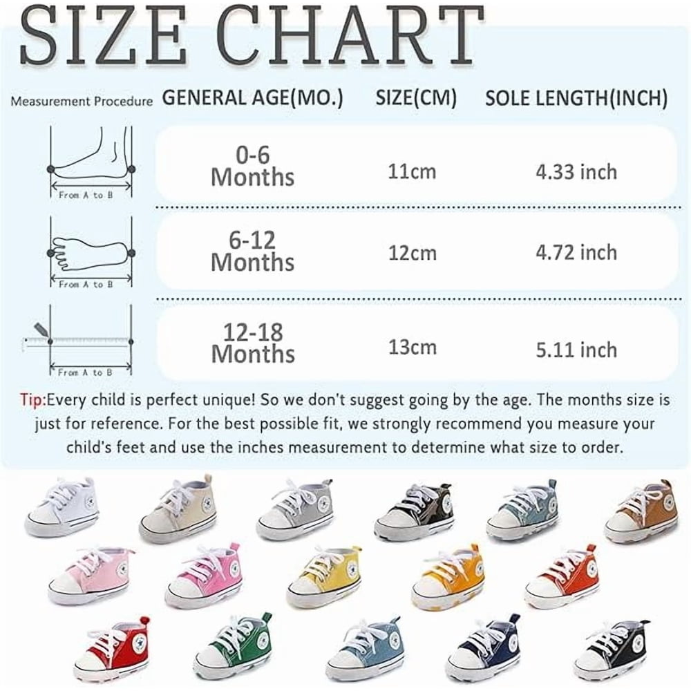 Bonario Baby Girls Boys Shoes Infant Canvas Shoes Casual Sneakers for First Walkers 3-18 Months