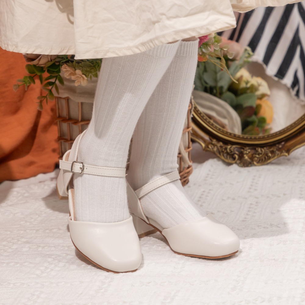 HM3221 Simple Style Kids Chunky Heel One Buckle Sandals