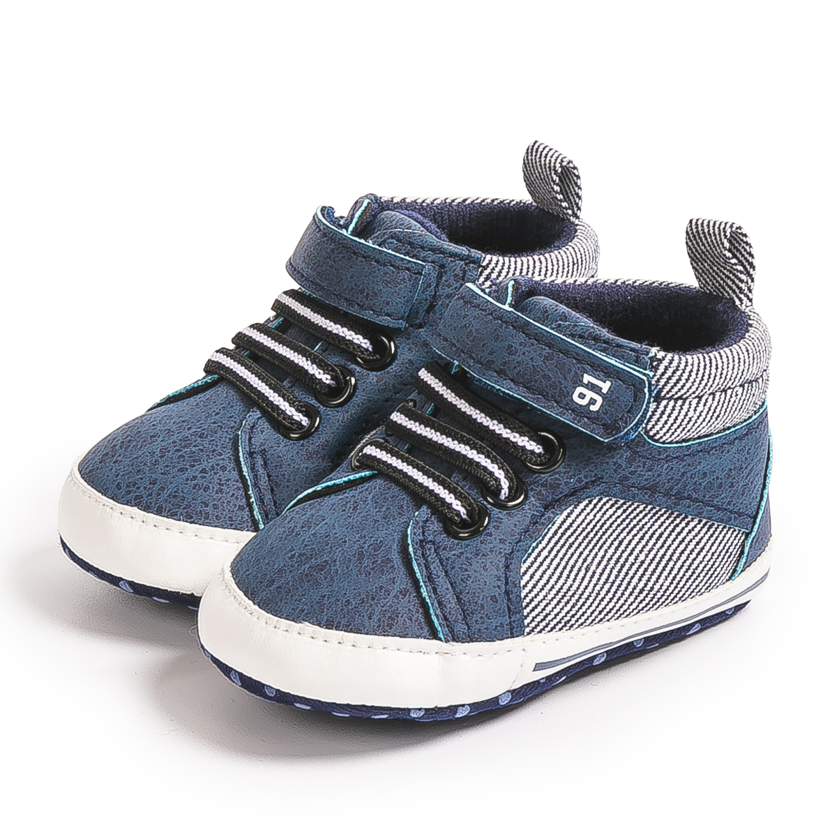 HsdsBebe Baby Boys Girls Shoes Infant High Tops Ankle Sneakers Soft Anti-Slip Sole for First Walkers 3-18 Months