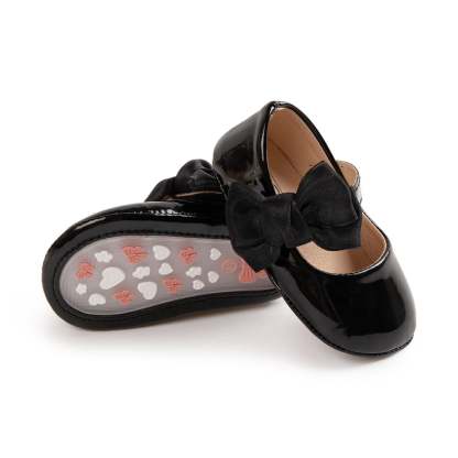 Meckior Baby Girls Shoes Infant Mary Jane Dress Bowknot Princess Crib Flats for Newborn First Walkers 3-18 Months