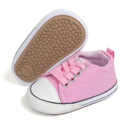 2110 Baby Casual Shoes Canvas PVC Sole Soft Comfortable Lightweight Breathable Non Slip Infant Toddler First Walkers Sneakers for Boys Girls