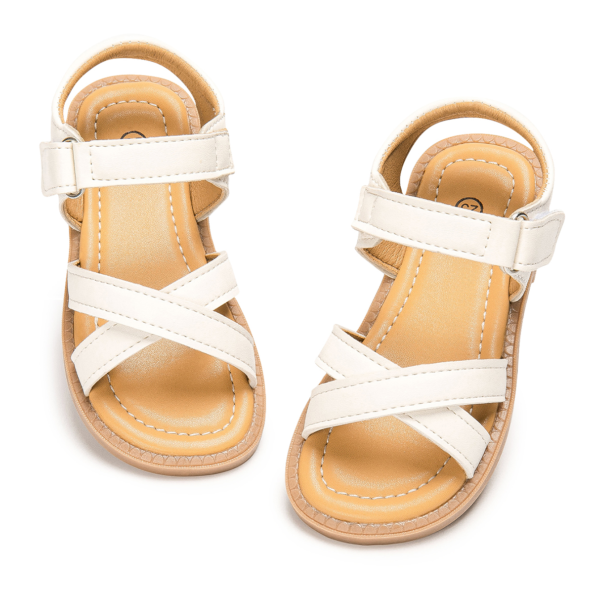 Meckior Toddler Sandals Open Toe Flat Summer Sandals for Little Kid