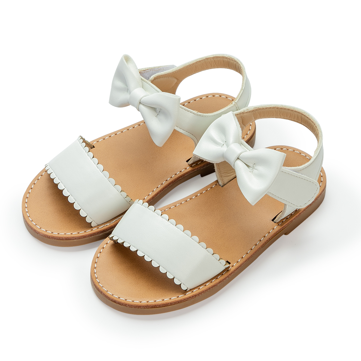 Meckior Toddler Sandals Open Toe Flat Summer Sandals for Little Kid