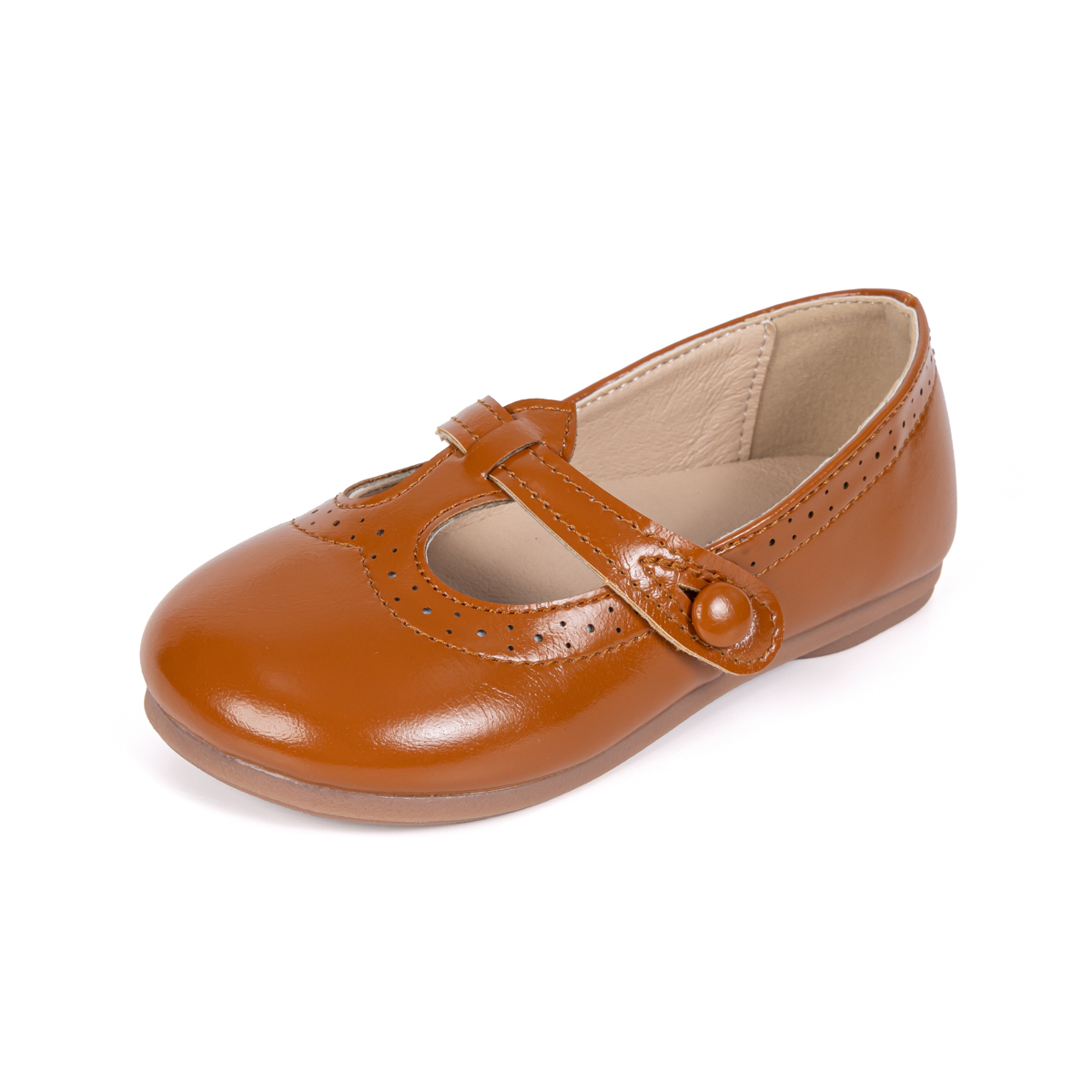3335 Anti-Slip Kids T-Bar Shoes With Patterned Wholesale
