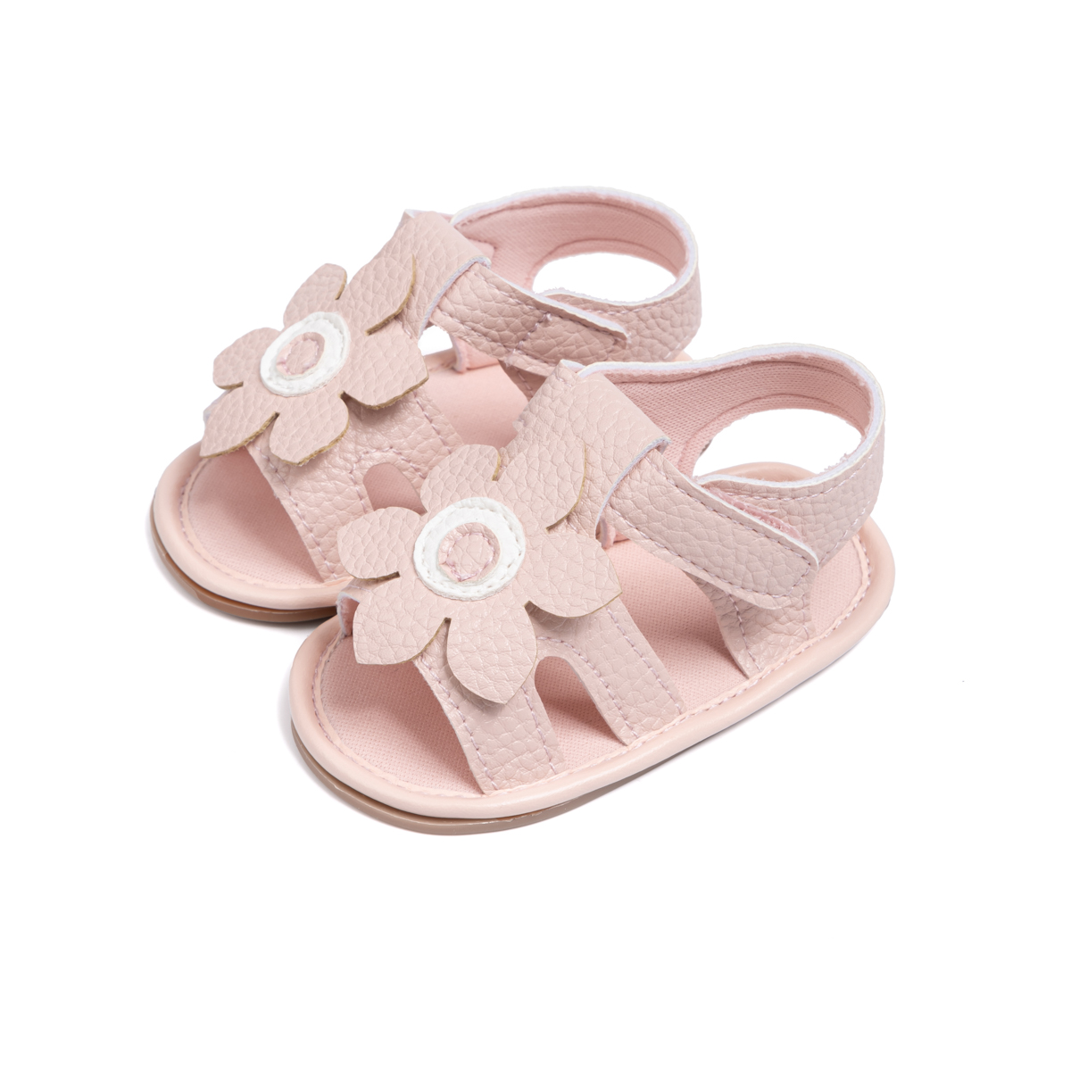 Meckior Baby Girls Sandals Infant Closed Toe Crib Shoes 0-24 Months