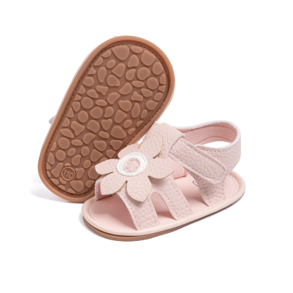 Meckior Baby Girls Sandals Infant Closed Toe Crib Shoes 0-24 Months