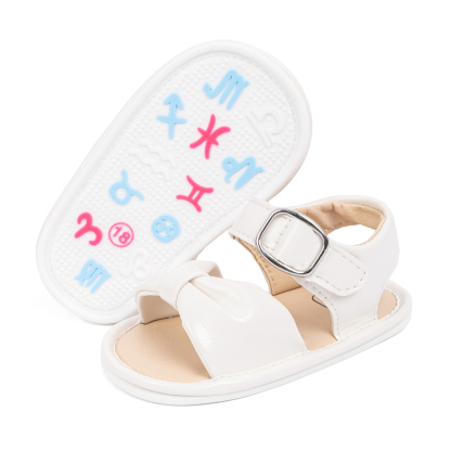 Meckior Baby Girls Sandals Infant Closed Toe Crib Shoes 0-24 Months