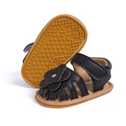 Meckior Baby Girls Sandals Infant Closed Toe Crib Shoes 0-24 Months