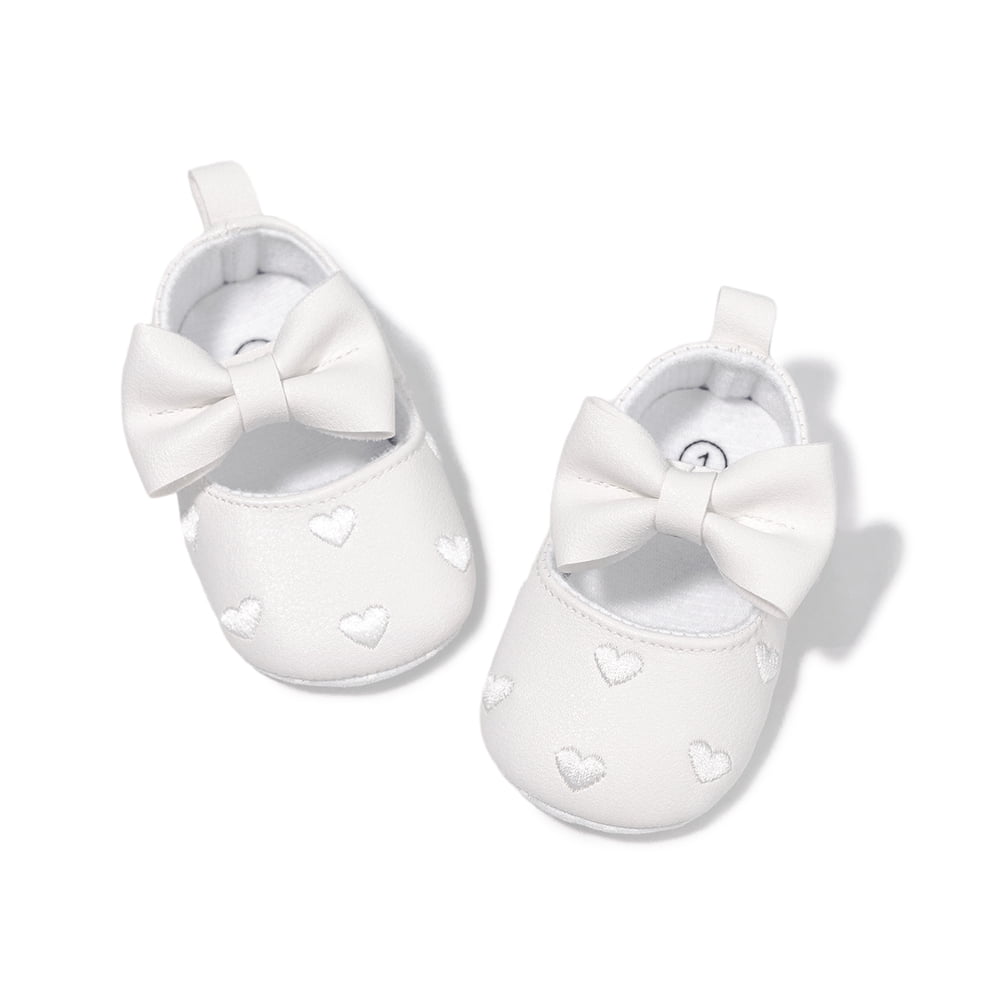 HsdsBebe Baby Girls Shoes Infant Mary Jane Bowknot Dress Shoe for Newborn 0-18M