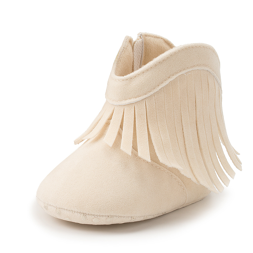 Meckior Baby Girls Boys Boots Infant Cowboy Tassel Booties Newborn Moccasins Shoes for 3-18 Months