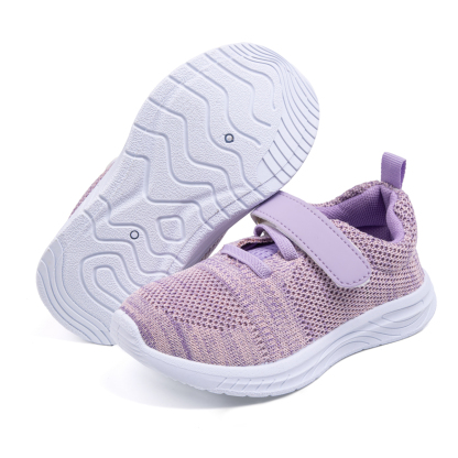 CG5105 Purple Breathable Velcro Toddler Shoes Wholesale 5-11c
