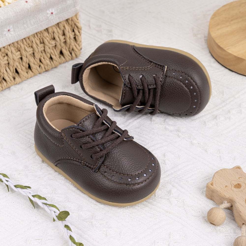 HsdsBebe Baby Boys Girls Shoes Infant Oxford Dress Shoe Loafers Brogue Flats for First Steps Walkers 0-24M