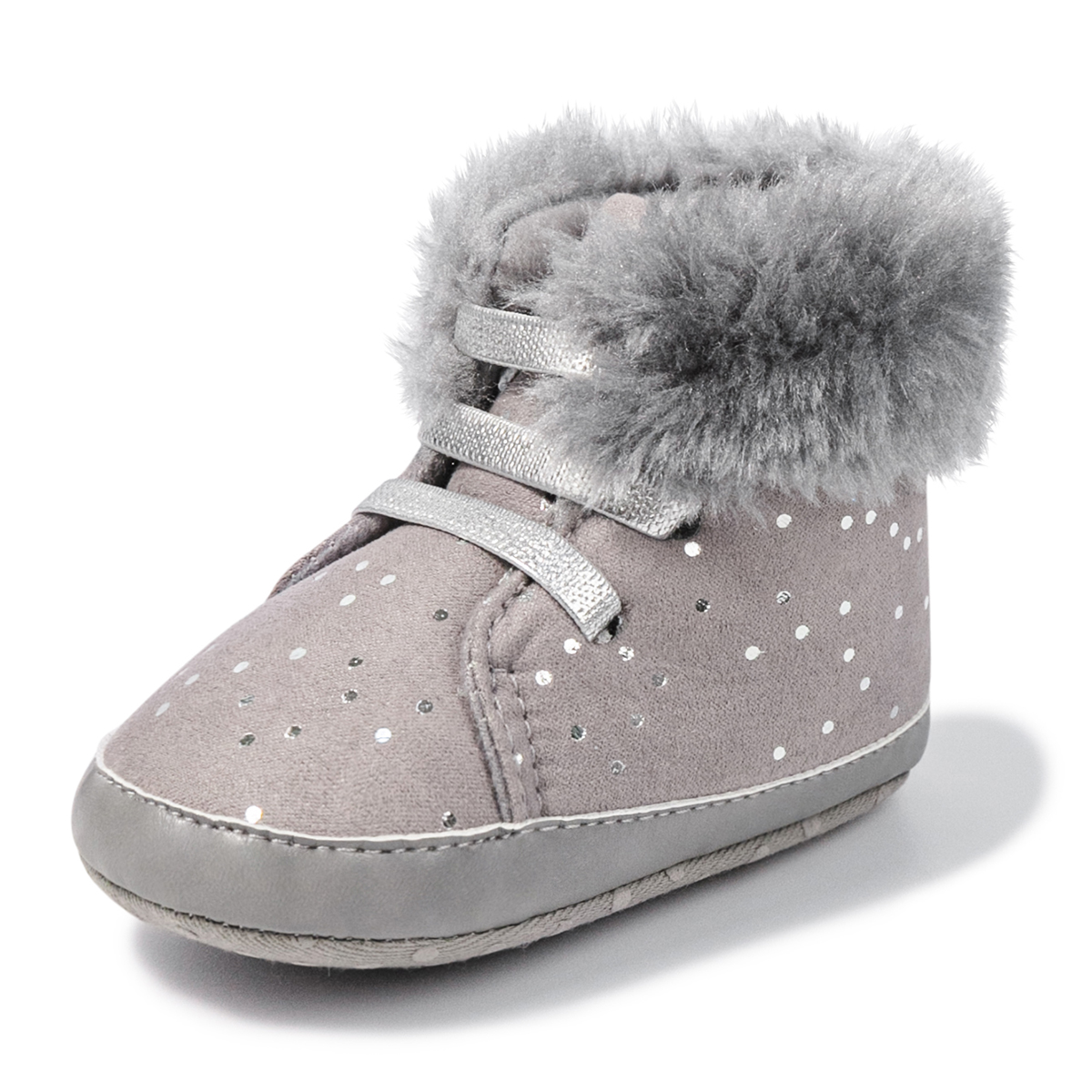 HsdsBebe Baby Boys Girls Shoes Infant Furry Boots Winter Booties for First Walker 0-18M