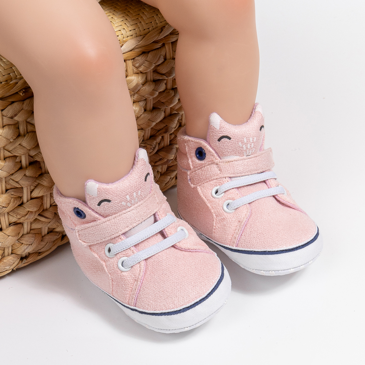 PT5137 Animal Print Mid-Top Strappy Casual Shoes For Infant