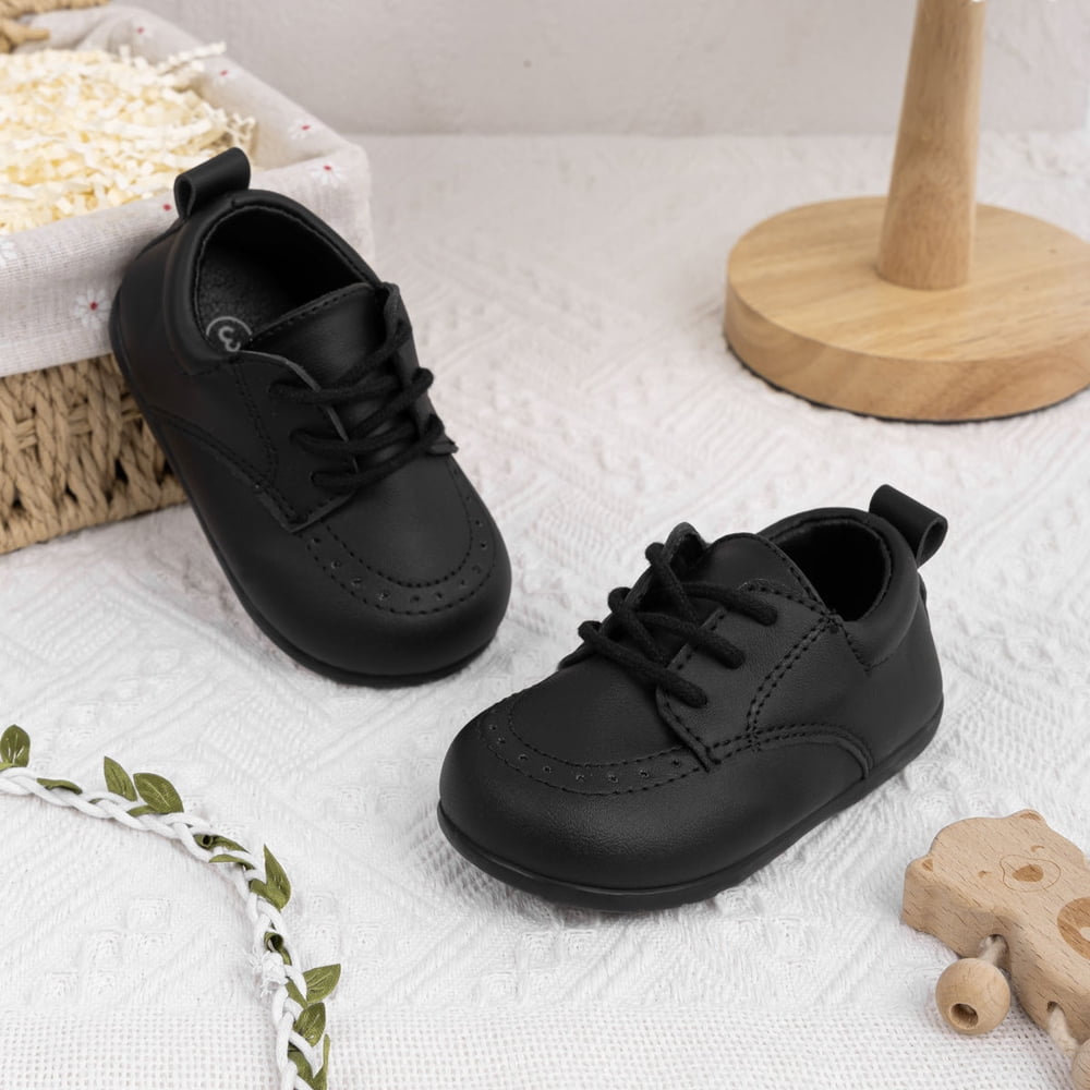 HsdsBebe Baby Boys Girls Shoes Infant Oxford Dress Shoe Loafers Brogue Flats for First Steps Walkers 0-24M