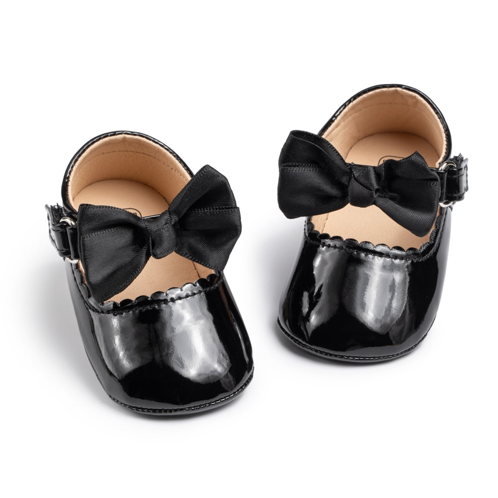 HsdsBebe Baby Girls Shoes Infant Mary Jane Bowknot Dress Shoe for Newborn 0-18M