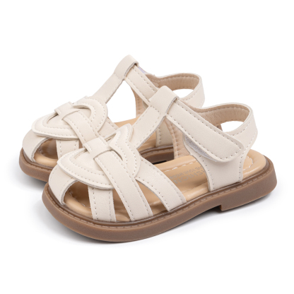 Meckior Toddler Sandals Open Toe Flat Summer Sandals for Little Kid