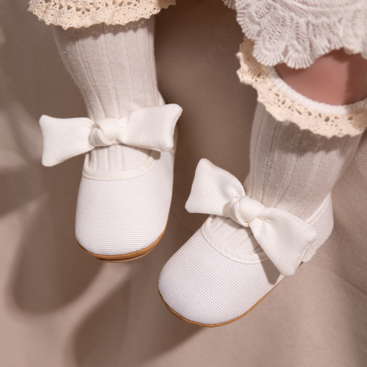 Cotton Fabric Bow-Knot Baby Dress Shoes Wholesale-JZ Baby