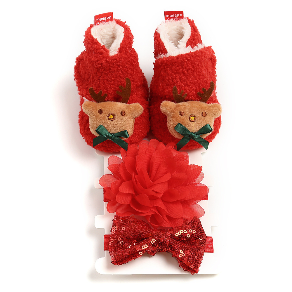 bqm1983 Winter Warm Wear Baby Booties For Christmas Wholesale