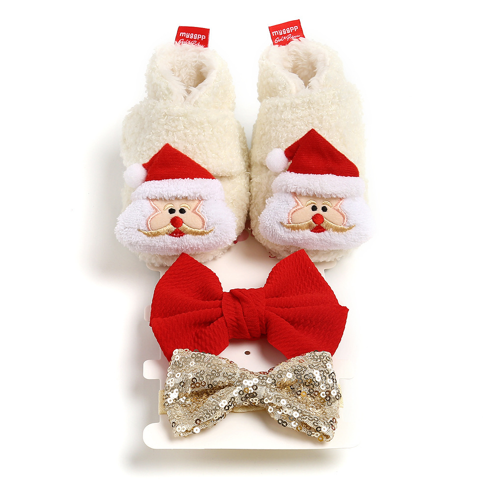 bqm1983 Winter Warm Wear Baby Booties For Christmas Wholesale