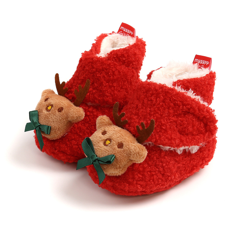 bqm1983 Winter Warm Wear Baby Booties For Christmas Wholesale