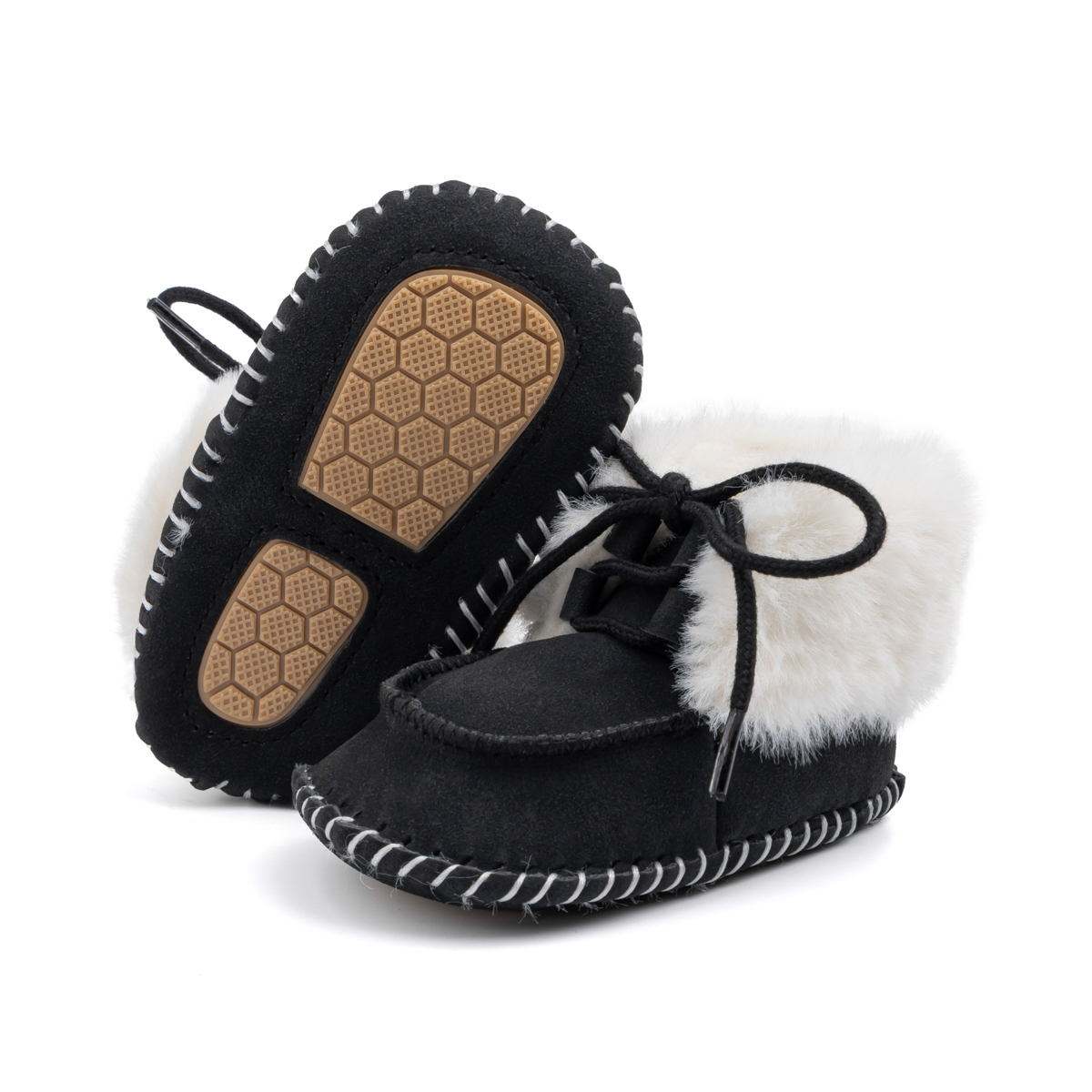 CG3421 Baby Boots Non Slip Soft Comfortable Warm Infant Shoes for Boys Girls Toddler 0-18 Months Winter -Jie Zu Baby