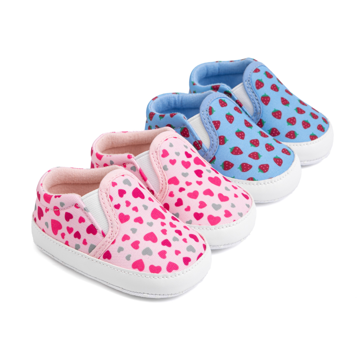 CG5165-Baby Girl Casual Dress Shoes Heart Sharp Canvas Shoes