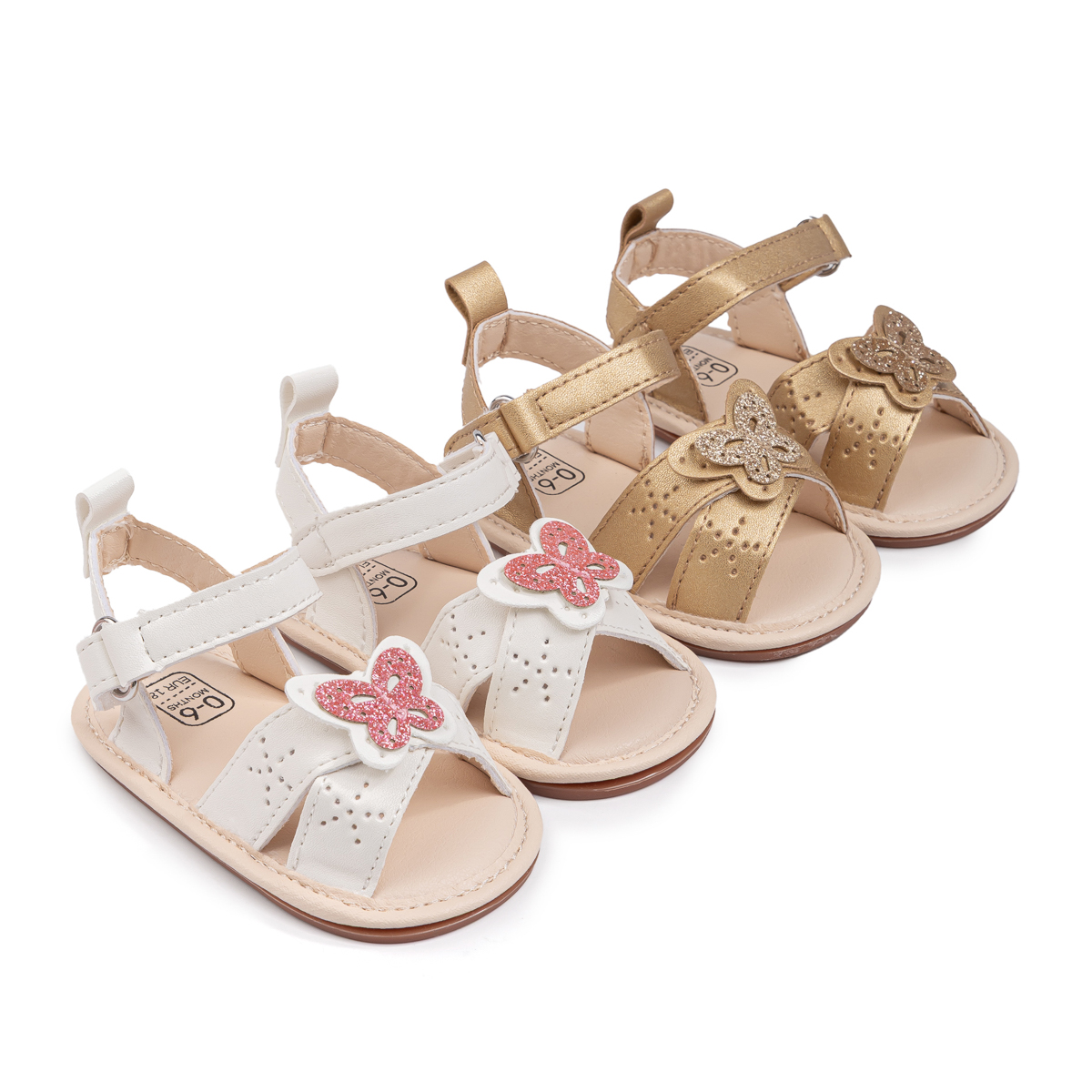 CG5245 Baby Sandals PU PVC Sole Lightweight Breathable Toddler Summer Shoes
