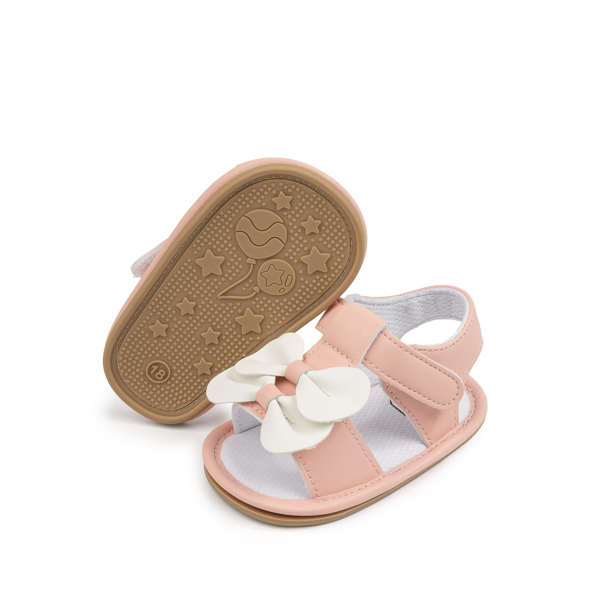 CG5246 Baby Sandals Soft Cotton Sole Breathable Lightweight Comfortable for Toddlers Boys Girls Summer Footwear