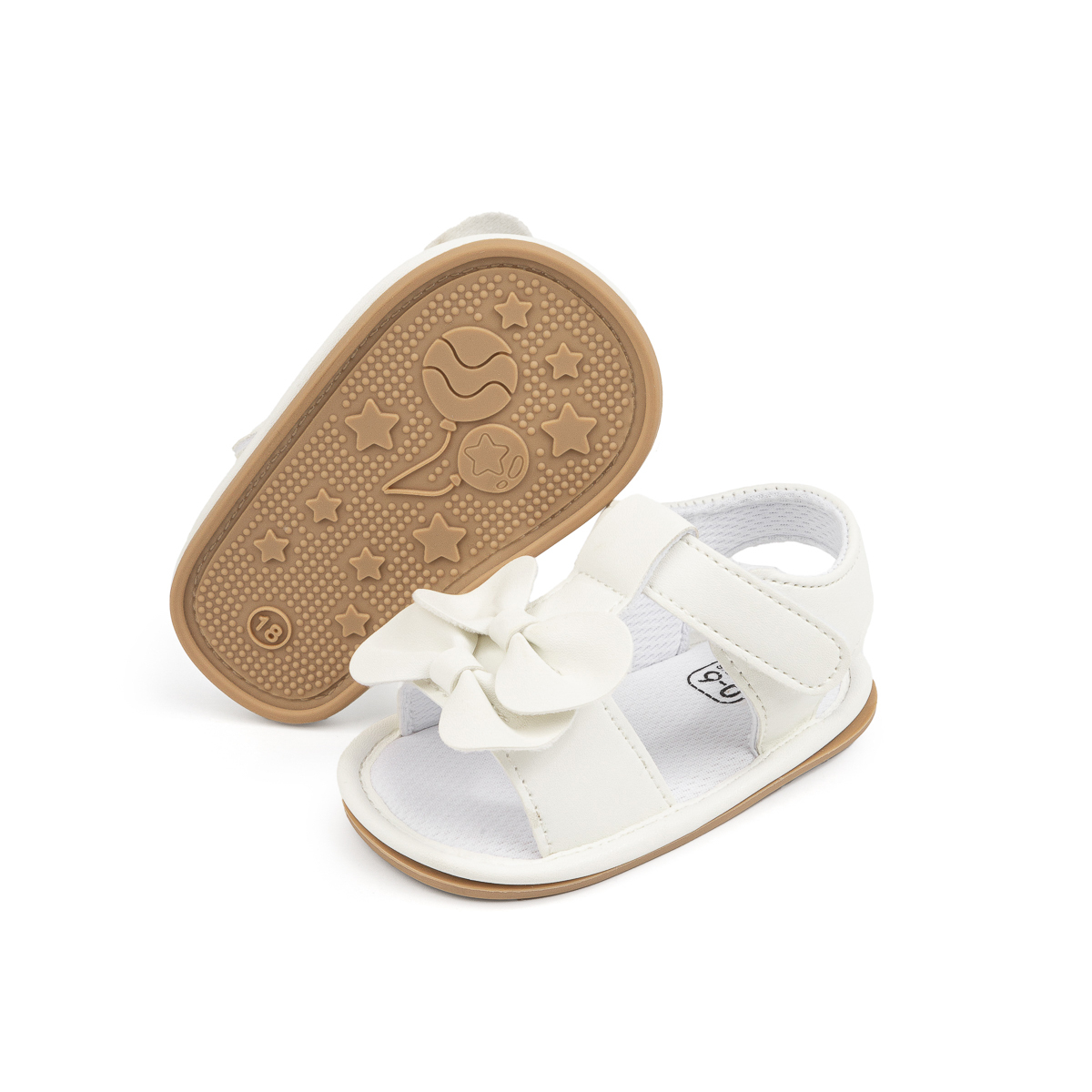 CG5246 Baby Sandals Soft Cotton Sole Breathable Lightweight Comfortable for Toddlers Boys Girls Summer Footwear