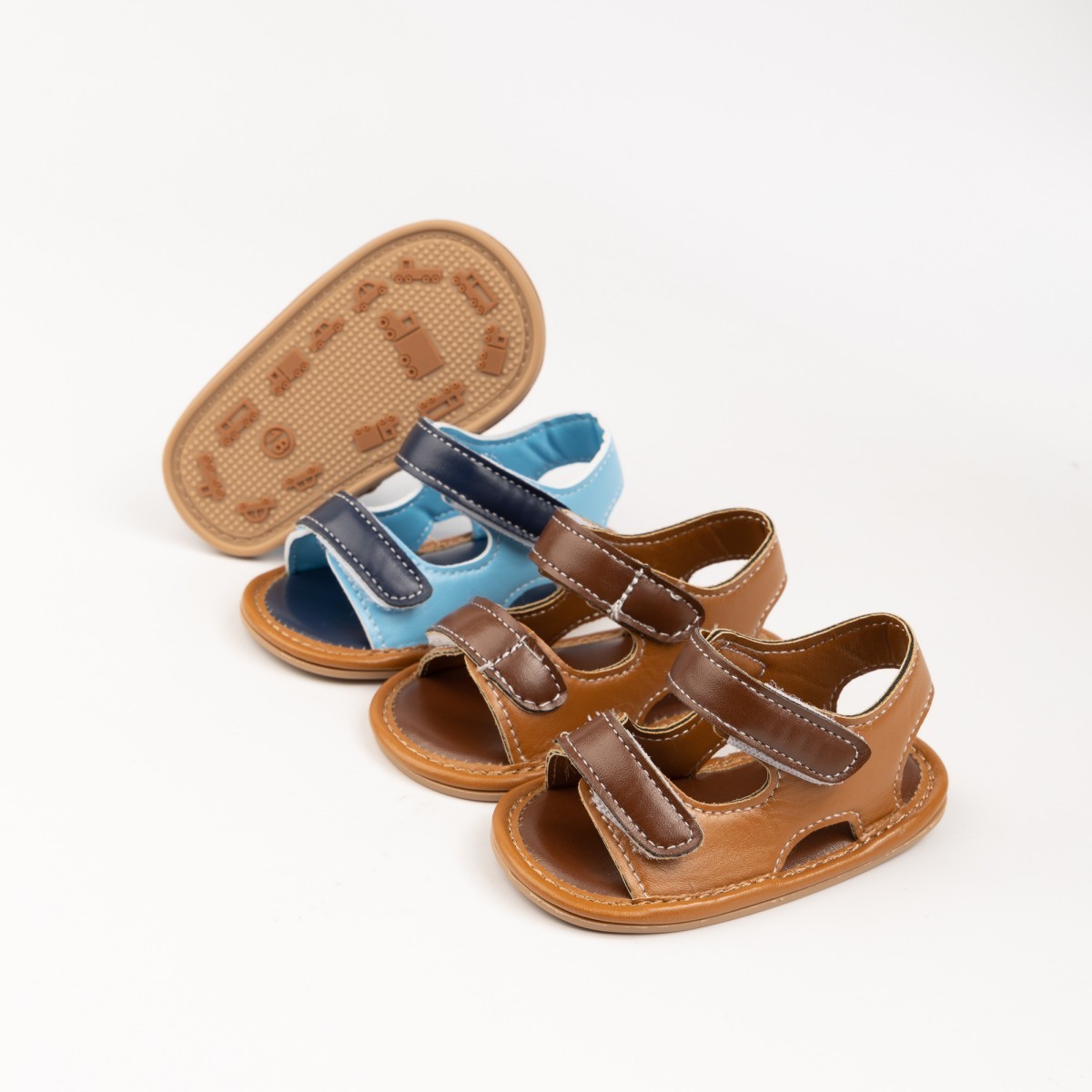 CG5252 Baby Sandals PUPVC Sole Comfortable Lightweight Breathable Summer Infant Shoes for Boys Girls Toddlers