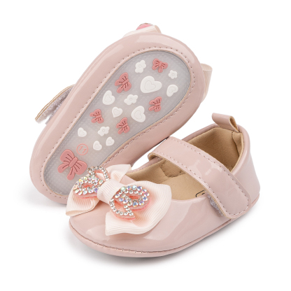 CG5334 Baby Princess Shoes PUPVC Sole Soft Comfortable Non-Slip Cute Design for Toddlers Girls First Walking Shoes