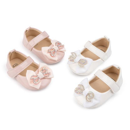 CG5334 Baby Princess Shoes PUPVC Sole Soft Comfortable Non-Slip Cute Design for Toddlers Girls First Walking Shoes