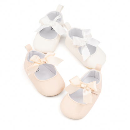 CG5362 Baby Princess Shoes for Girls Soft Sole Non Slip Infant First Walkers Cute Toddler Shoes Bowknot -Jie Zu Baby