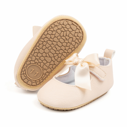 CG5362 Baby Princess Shoes for Girls Soft Sole Non Slip Infant First Walkers Cute Toddler Shoes Bowknot -Jie Zu Baby