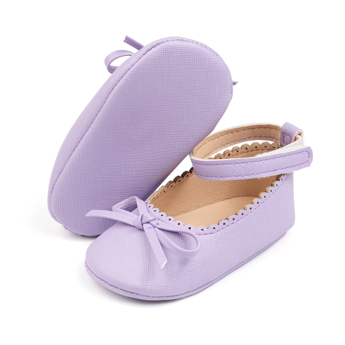 CG5364 Baby Princess Shoes for Girls Soft Sole Non Slip Infant First Walkers Cute Toddler Shoes PUPVC Sole Lightweight Comfortable