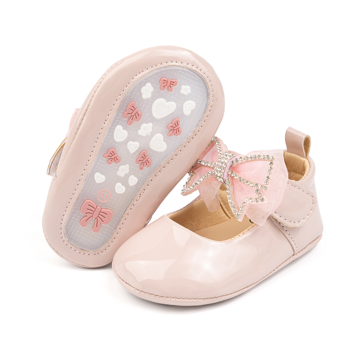 CG5366 baby princess shoes PU PVC sole infant footwear for girls