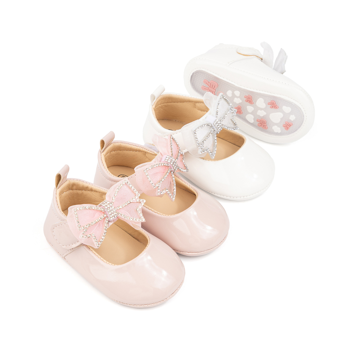 CG5366 baby princess shoes PU PVC sole infant footwear for girls