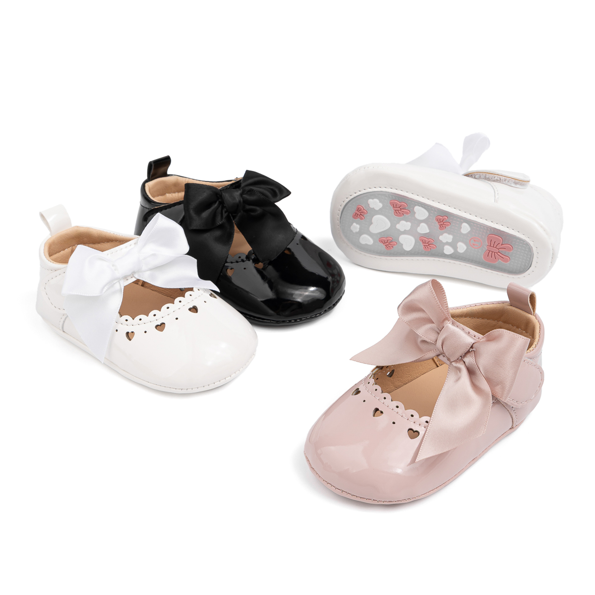 CG5369 Baby Princess Shoes PU PVC Sole Infant Cute Soft Sole
