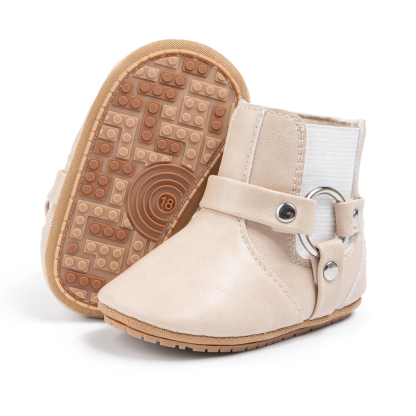 CG5417 Baby Boots PUPVC Sole Comfortable Soft Non-Slip Infant Shoes for Newborns Toddlers Boys Girls Winter Warm Footwear