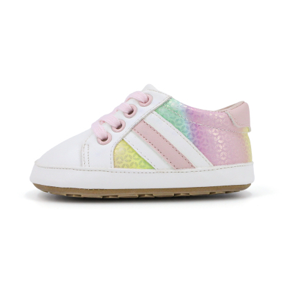 CG6111 Baby Casual Shoes for Infants Soft Sole Non Slip Lightweight Comfortable Breathable First Walkers Cute Design PUPVC Sole